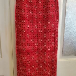 RED WRAP SKIRT S SMALL